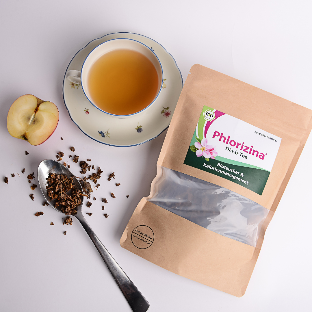 Phlorizina® Tee 150g - aus getrockneten bio Fruchtansätzen und Wurzelextrakt ausgewählter Apfelsorten